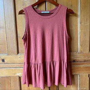 NWOT Peplum tank Caution To The Wind size M